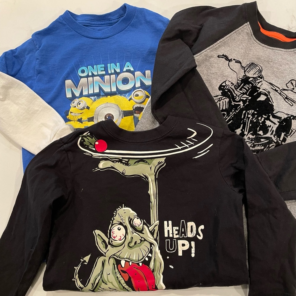 Boys bundle of 3 long sleeve t shirts